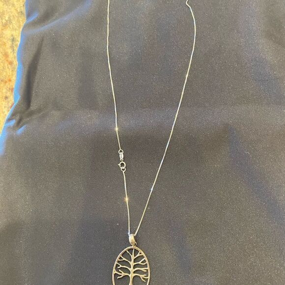 Tree of Life and light blue gemstone necklace - Picture 3 of 4